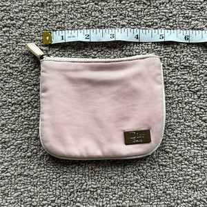 Vintage Dior Beauty distressed top zip satin woven mini pouch coin purse clutch